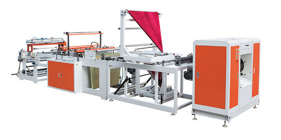 Máquina para fabricar bolsas no tejidas con corte W completamente automático con dispositivo de carga automático